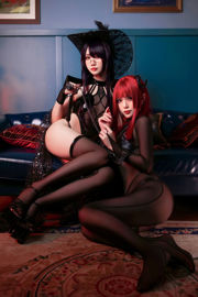 [Foto de COSER de una celebridad de Internet] La bloguera de anime Xiaomei Ma y Yang Dazhen - Reunión de brujas