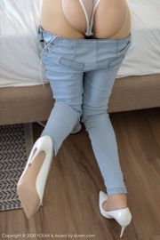 Чжу Кир Флауэр «Искушение сексуальных джинсов и изысканного полого нижнего белья» [Youmihui YouMi] Vol.400