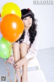[丽 柜 LiGui] Model Si Qi "Ballonmeisje met zijden voeten" Mooie benen en Jade Voeten Foto foto