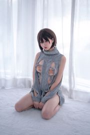 Garota COS Um "suéter sem costas" Kaori kaOri