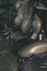 [Net Red COSER Photo] Аниме-блогер Stupid Momo-Queen of Black Beasts Original