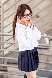 Taiwan schoonheid Zhang Qijun JULIE "Girl in Stocking School Uniform"
